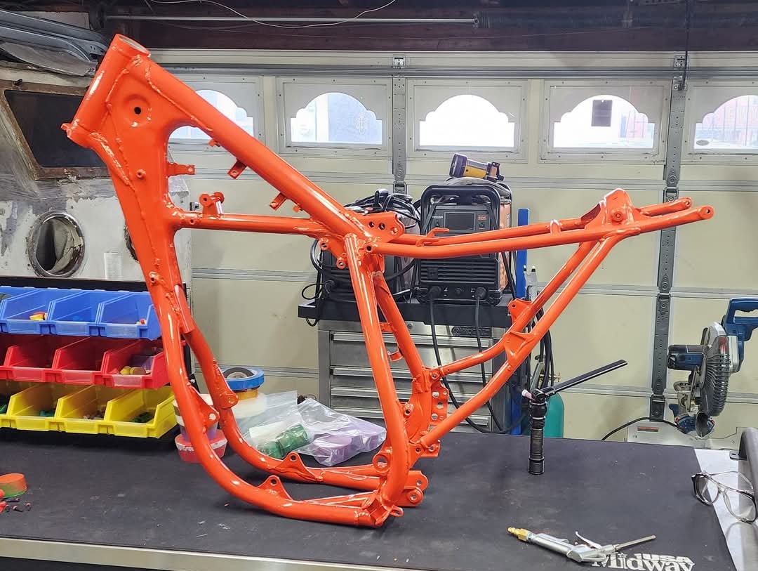 Flash Red powder-coated frame