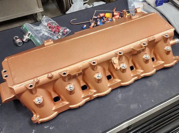 Bronze powder-coated intake